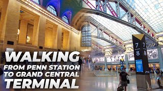 Walking NYC  Penn Station to Times Square amp Grand Central Terminal July 2021 [upl. by Helaina]