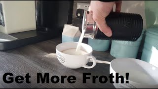 How to Get More Froth from Your Nespresso Coffee Aeroccino  Nespresso tips and help [upl. by Parthen436]